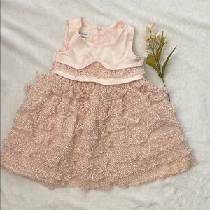 Bonnie Jean Elegant Pink Ruffled Kids Dress